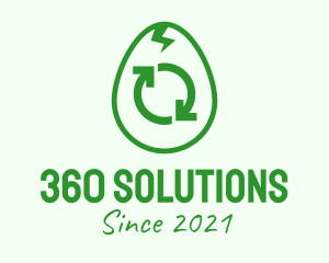 360 - Green Recycle Egg logo design