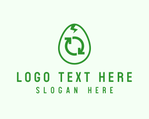 Green Recycle Egg Logo