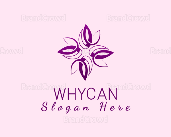 Ornament Flower Ribbon Logo