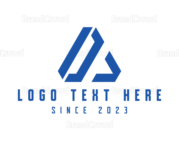 Triangle Geometric Letter A Logo