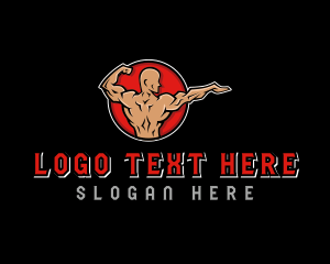 Exercise - Strong Muscle Man logo design