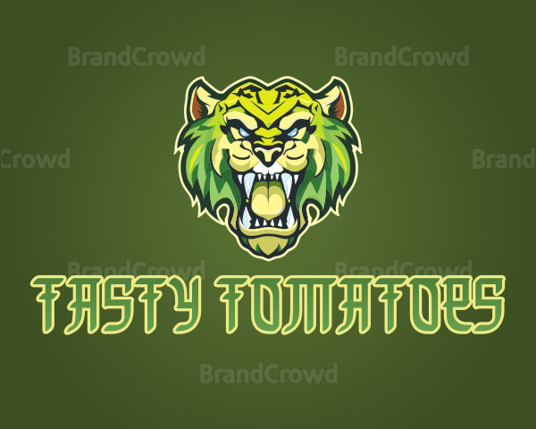 Green Sabertooth Tiger Logo