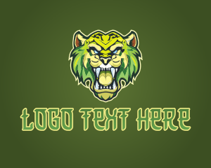 Green Sabertooth Tiger Logo