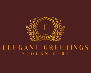 Wreath Organic Floral logo design