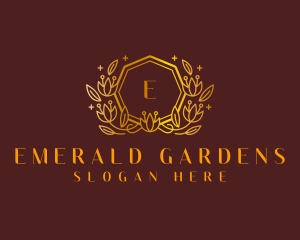 Wreath Organic Floral logo design