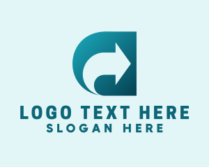 Gradient - Cargo Shipping Letter D logo design