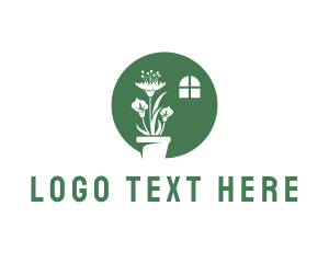 Indoor - Green Indoor Plant logo design