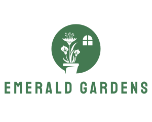 Green Indoor Plant logo design