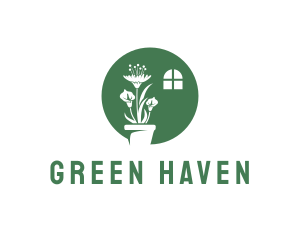 Green Indoor Plant logo design