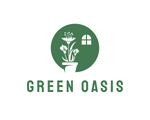 Green Indoor Plant logo design