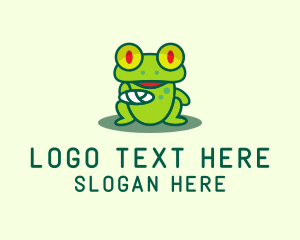 Frog - Injured Frog Wildlife logo design