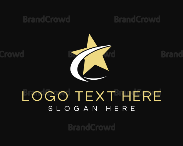 Generic Company Star Swoosh Logo