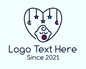 Toy Robot - Baby Heart Decoration logo design