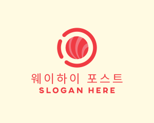 Pink Red Sushi Circle logo design