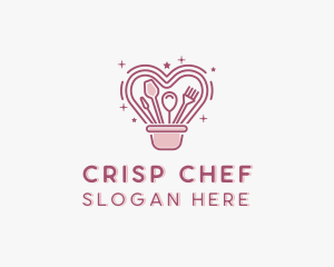 Heart Pastry Bucket logo design