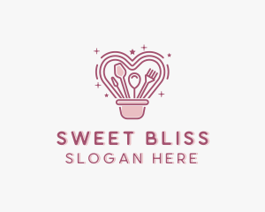 Heart Pastry Bucket logo design