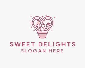 Heart Pastry Bucket logo design