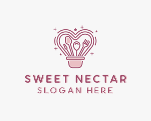 Heart Pastry Bucket logo design