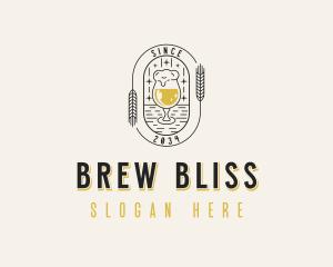 Wheat Beer Liquor logo design