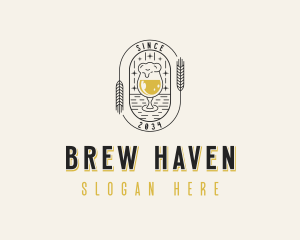 Wheat Beer Liquor logo design