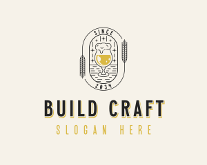 Wheat Beer Liquor logo design