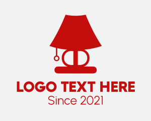 Bedside Lamp - Red Lamp Furniture logo design