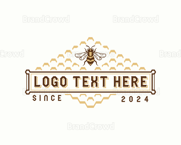 Wasp Honeycomb Beekeeper Logo