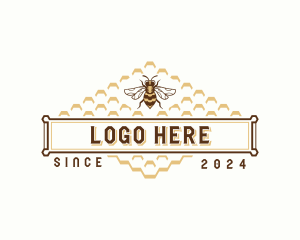 Wasp Honeycomb Beekeeper Logo