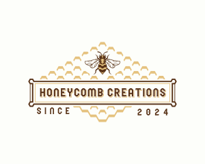 Wasp Honeycomb Beekeeper logo design