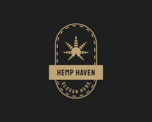 Hemp - Herbal Hemp Leaf logo design