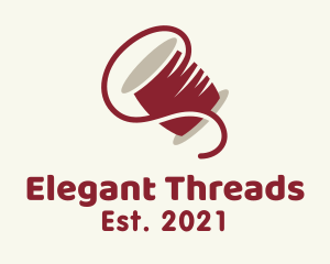 Couturier - Red Thread Spool logo design