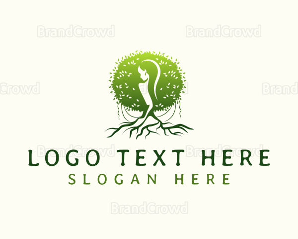 Eco Feminine Tree Logo