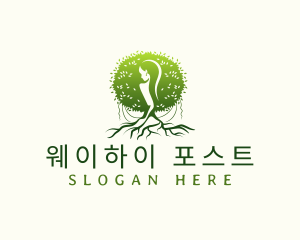 Eco Feminine Tree  logo design