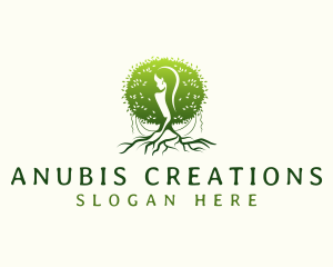 Eco Feminine Tree  logo design