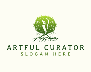 Eco Feminine Tree  logo design