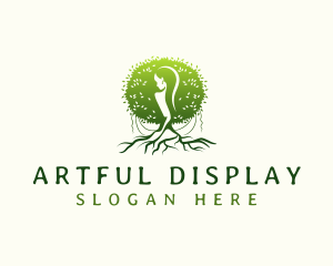 Eco Feminine Tree  logo design