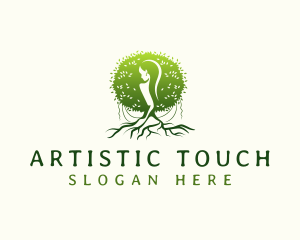 Eco Feminine Tree  logo design