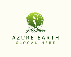 Eco Feminine Tree  logo design