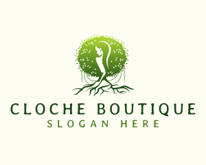 Eco Feminine Tree  logo design