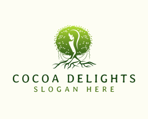 Eco Feminine Tree  logo design