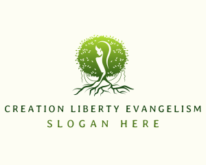 Eco Feminine Tree  logo design