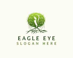 Eco Feminine Tree  logo design