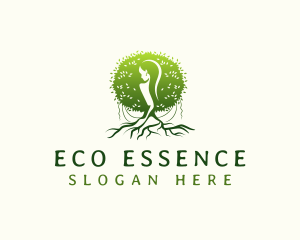 Eco Feminine Tree  logo design