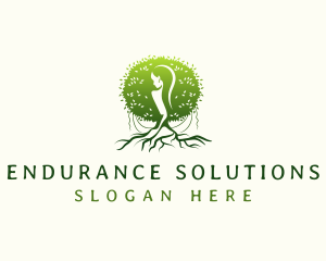 Eco Feminine Tree  logo design