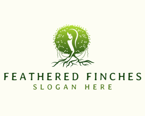 Eco Feminine Tree  logo design