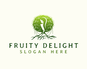 Eco Feminine Tree  logo design