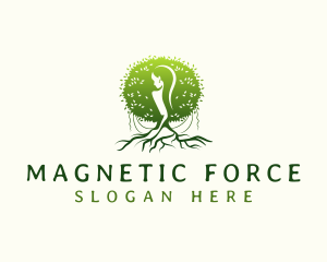 Eco Feminine Tree  logo design