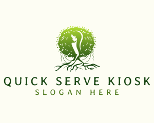 Eco Feminine Tree  logo design