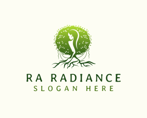 Eco Feminine Tree  logo design