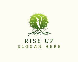 Eco Feminine Tree  logo design